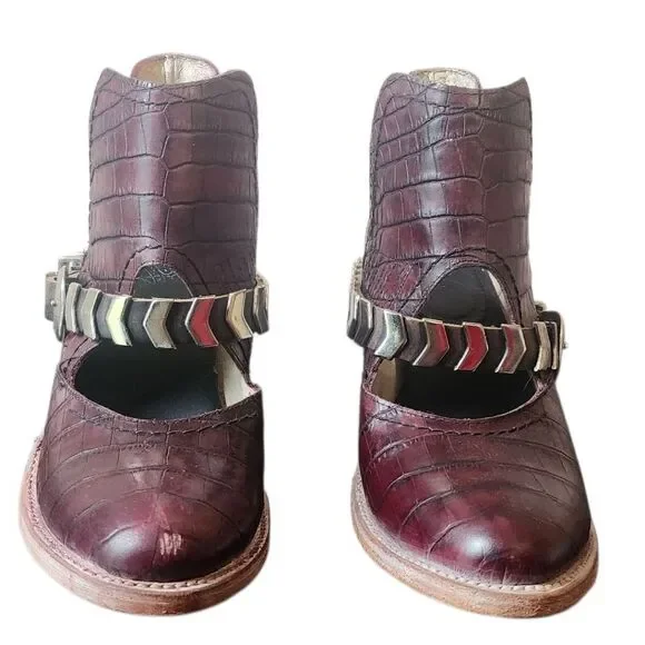Freebird By Steven Blade Wine Croco - Size 7 - Picture 6 of 11